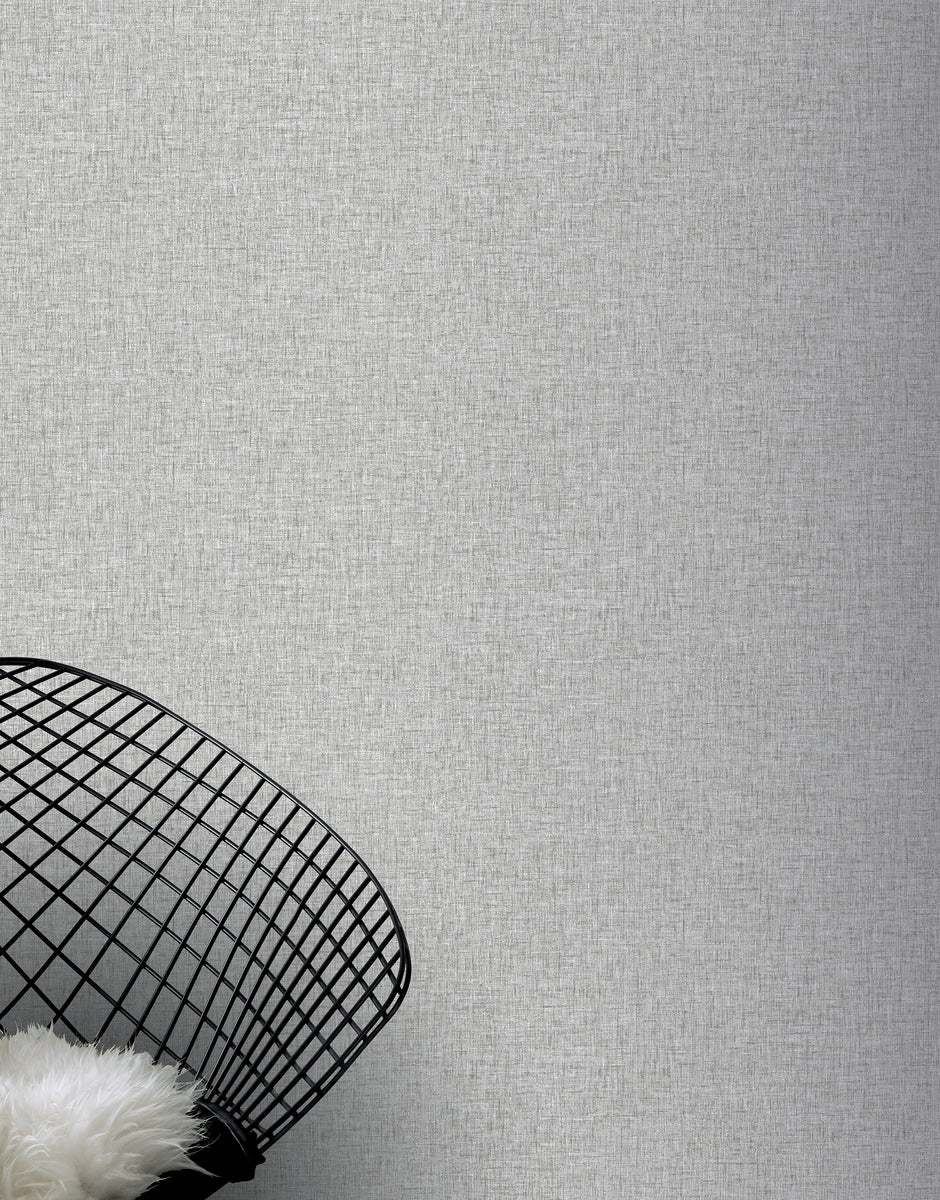 Arthouse ArtiStick Linen Texture Mid Gray Peel and Stick Wallpaper