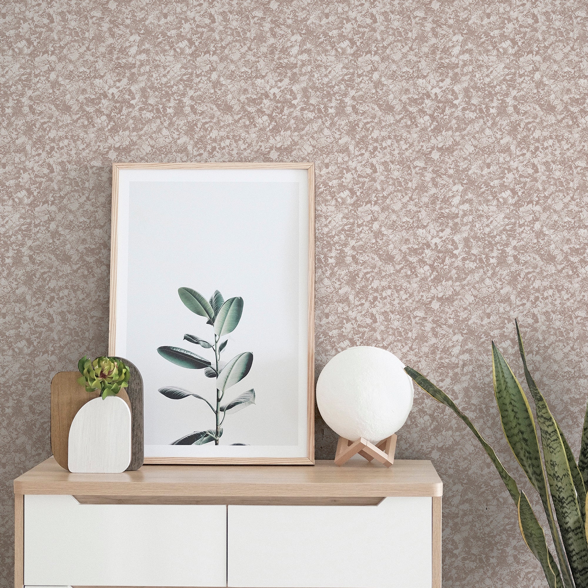 Velvet Crush Foil Rose Gold Wallpaper