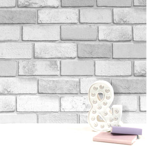Diamond Silver Brick Wallpaper