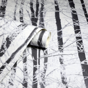 Frosted Wood Silver Wallpaper