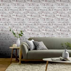 White Washed Wall White Wallpaper