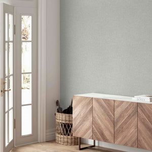 Linen Texture Light Grey Wallpaper