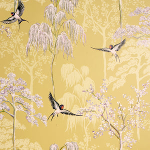 Japanese Garden Ochre Wallpaper