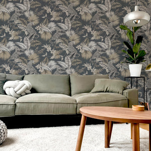 Tropical Leopard Neutral Wallpaper