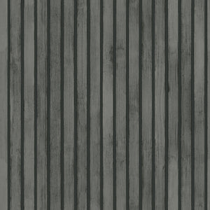 Wood Slats Grey Wallpaper