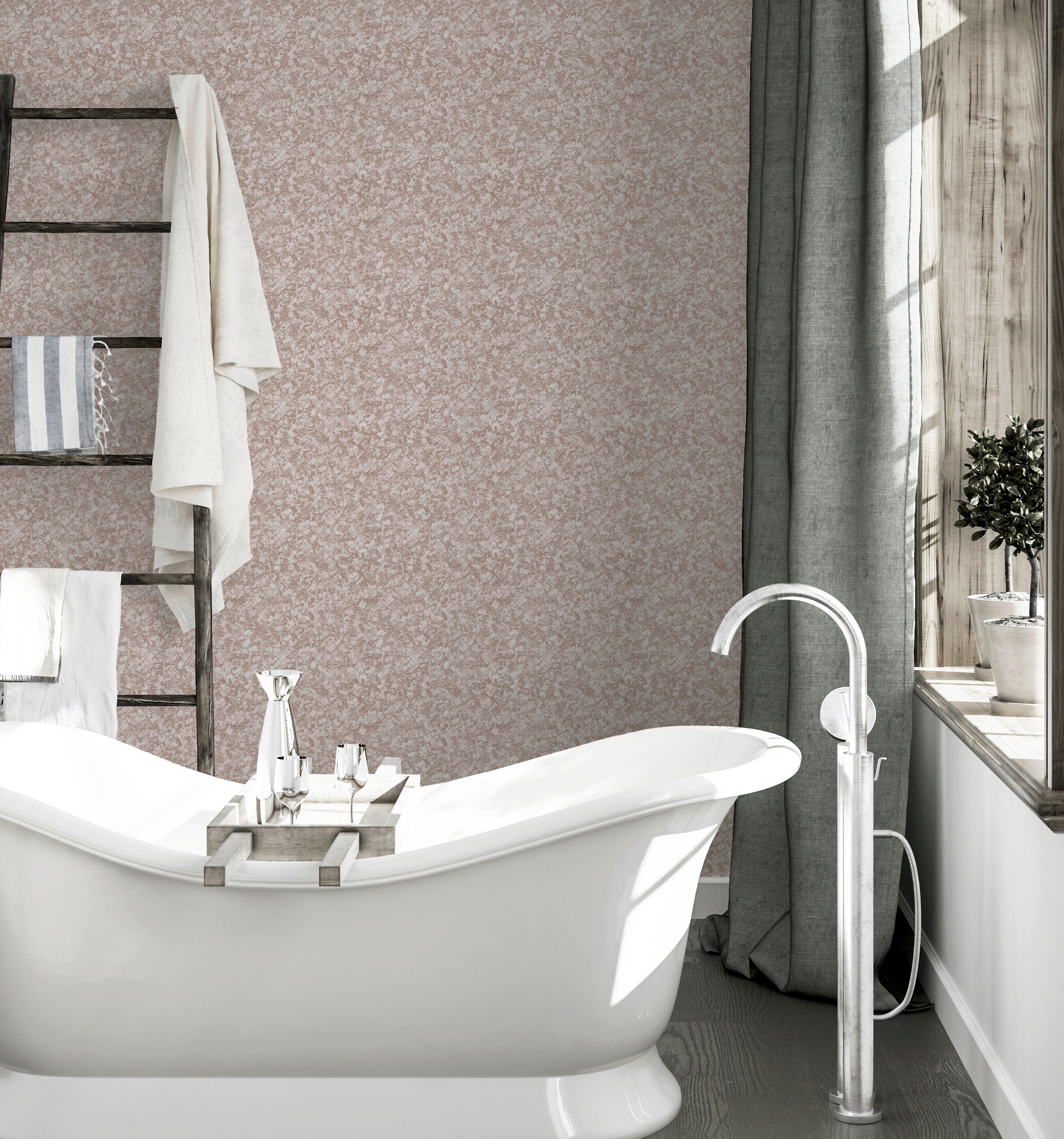 Velvet Crush Foil Rose Gold Wallpaper