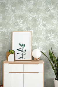 Soft Leaves Green Wallpaper