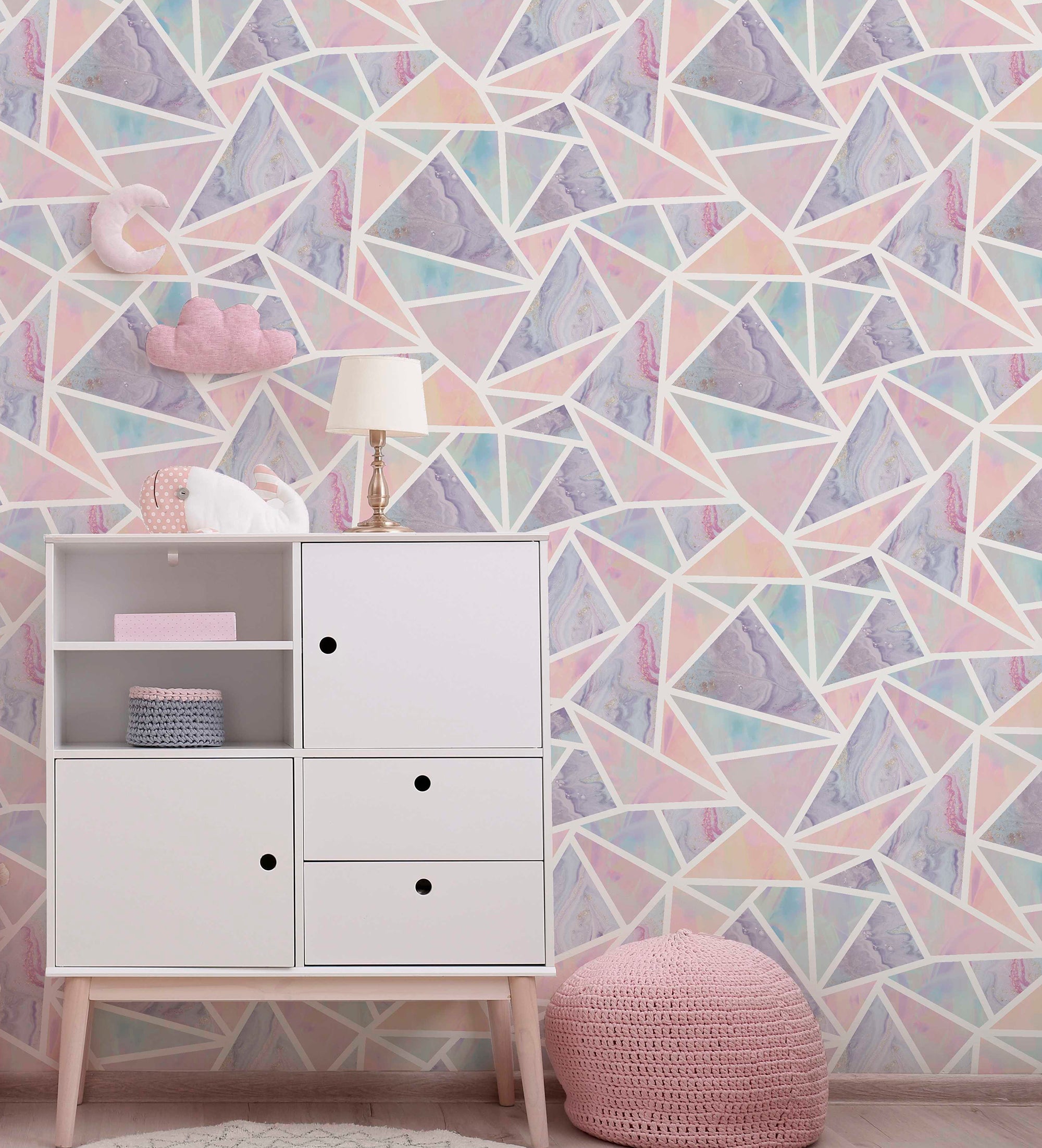Pastel Geo Multicolored Wallpaper