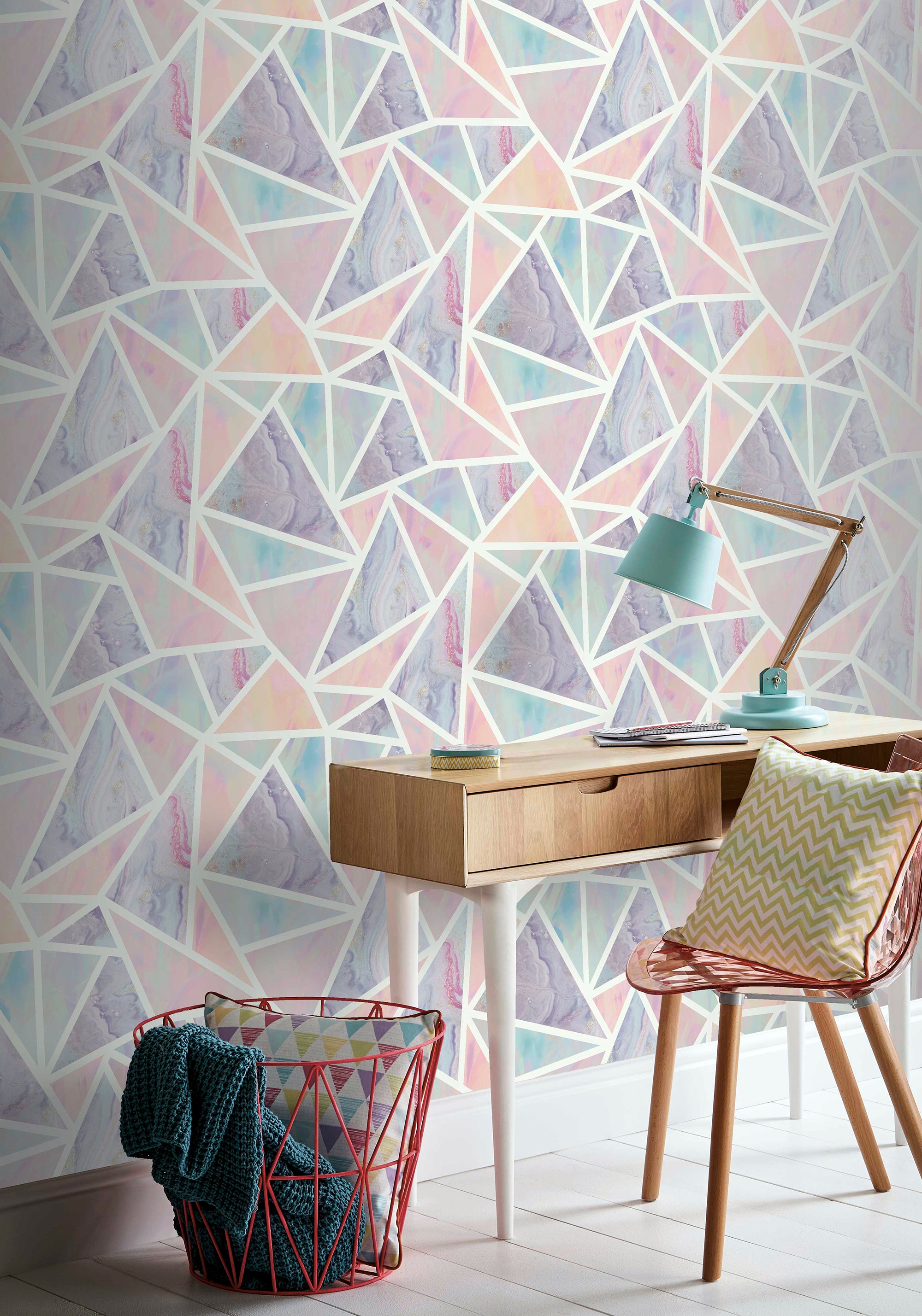 Pastel Geo Multicolored Wallpaper