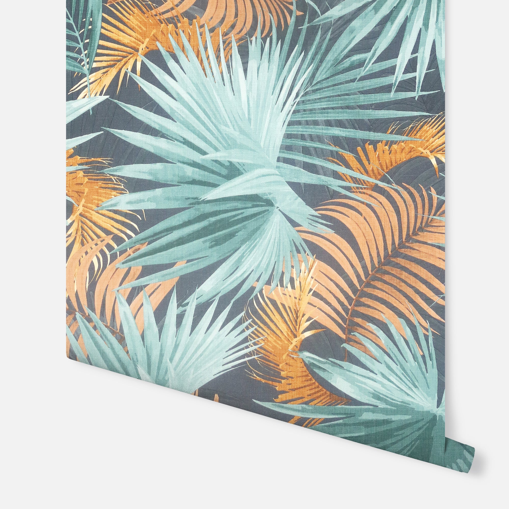 Santa Elena Teal Orange Wallpaper