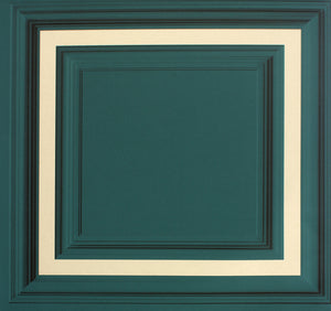 Stately Panel Emerald Wallpaper