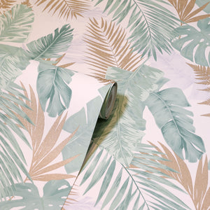 Soft Tropical Green Wallpaper