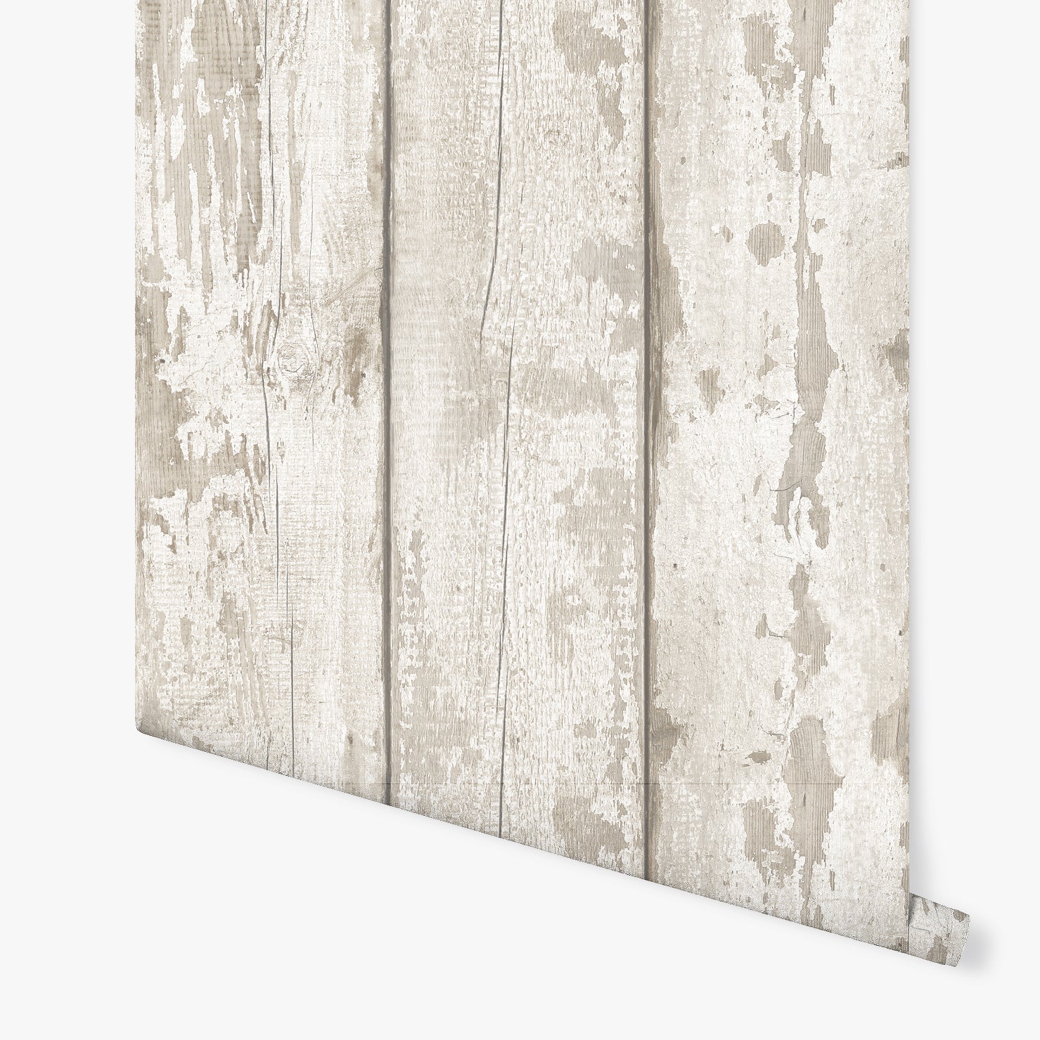 Artistick White Washed Wood Wallpaper