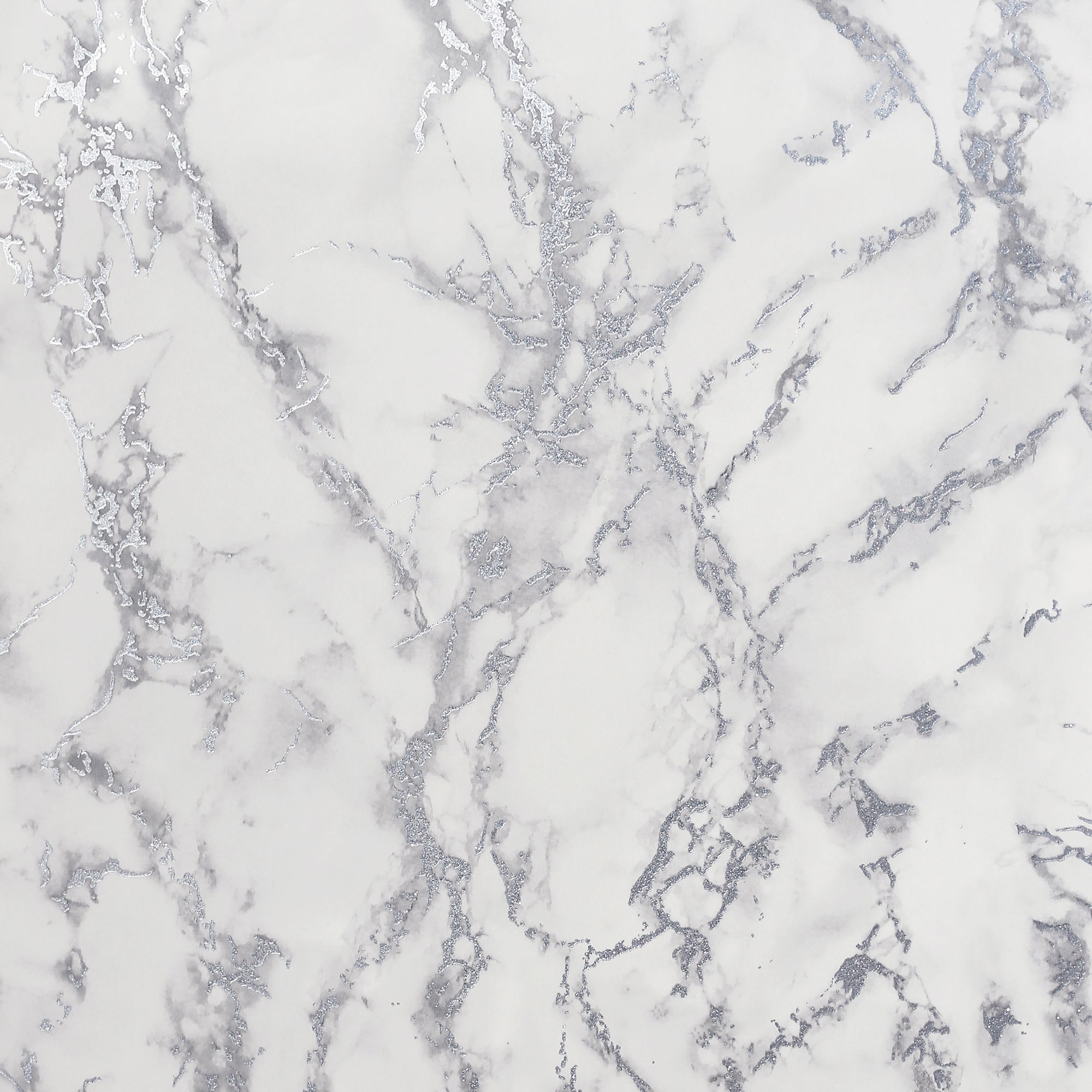 ArtiStick Carrara Marble White Silver Wallpaper