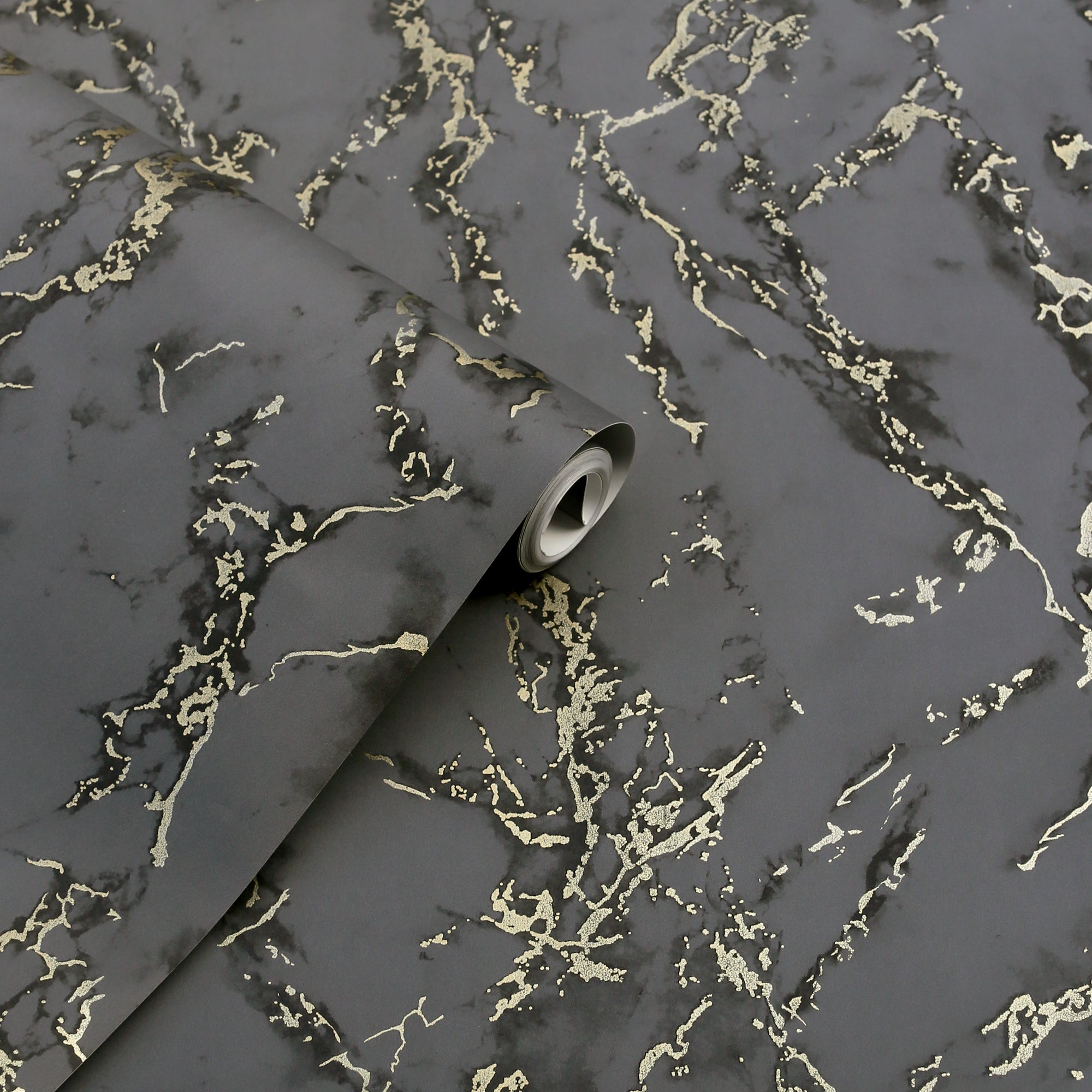 Artistick Carrara Marble Charcoal Wallpaper