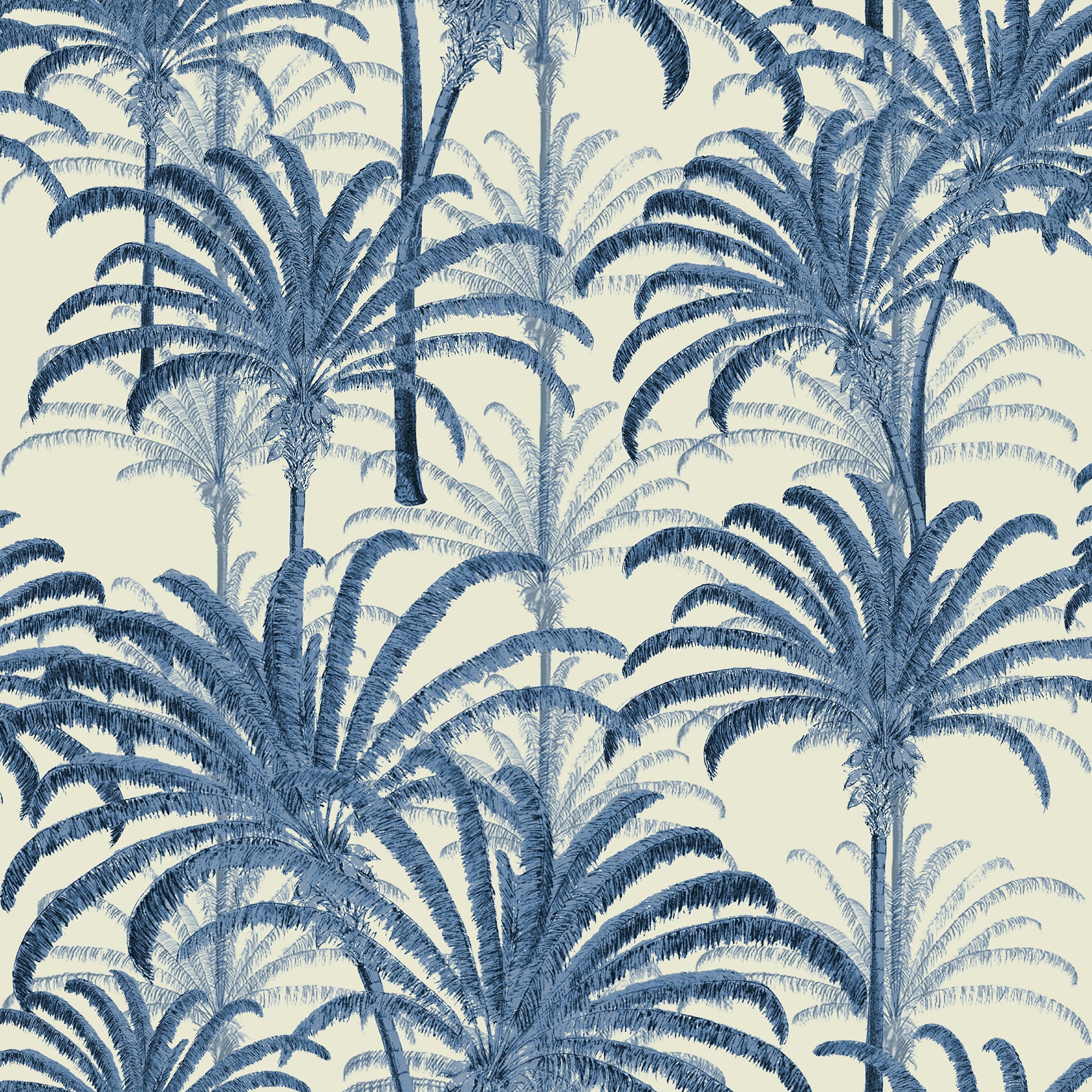 Artistick Tropics Blue Wallpaper