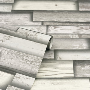 Artistick Rustic Timber Neutral Wallpaper
