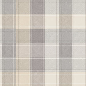 Country Check Grey Wallpaper