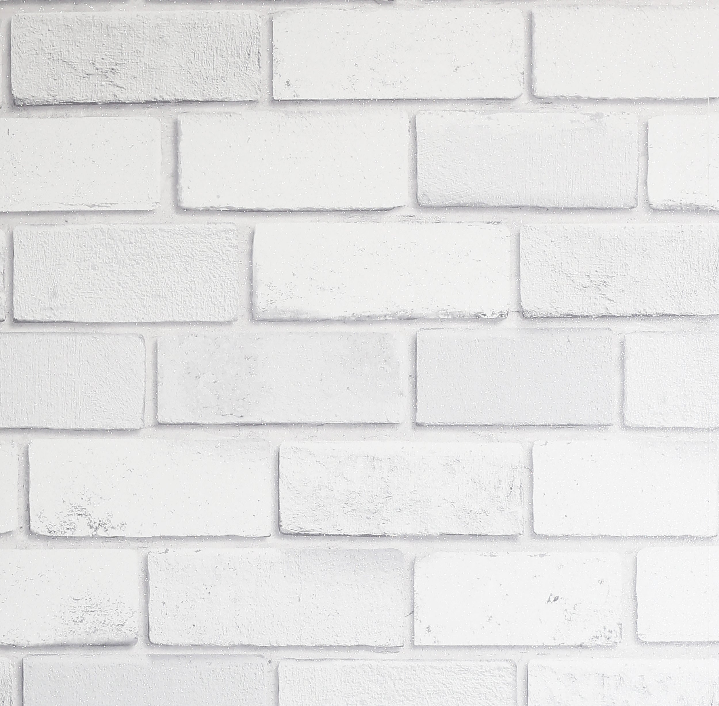 Diamond White Brick Wallpaper