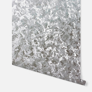Velvet Crush Foil Silver Wallpaper