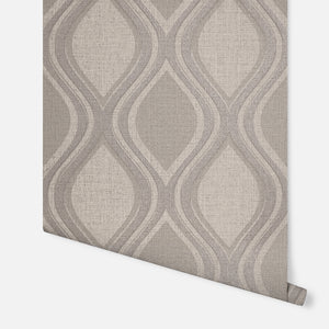 Curve Taupe Wallpaper