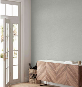 Linen Texture Light Grey Wallpaper