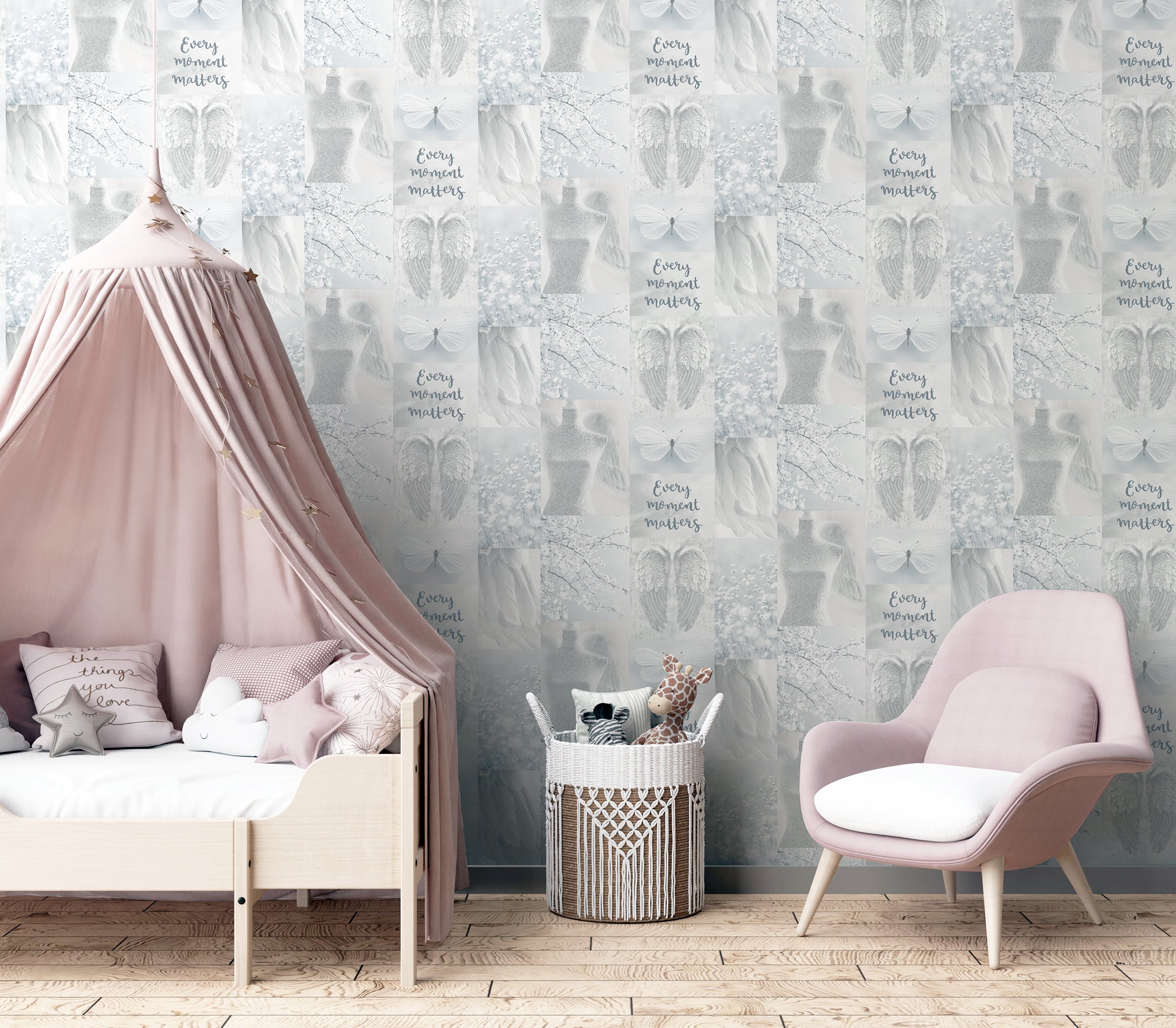 Daydreamer Grey Multicoloured Wallpaper