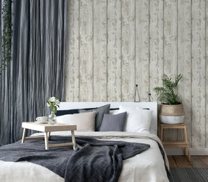 White Washed Wood Wallpaper