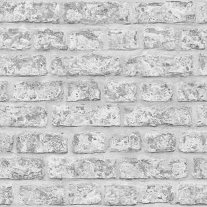 Rustic Brick Grey Wallpaper