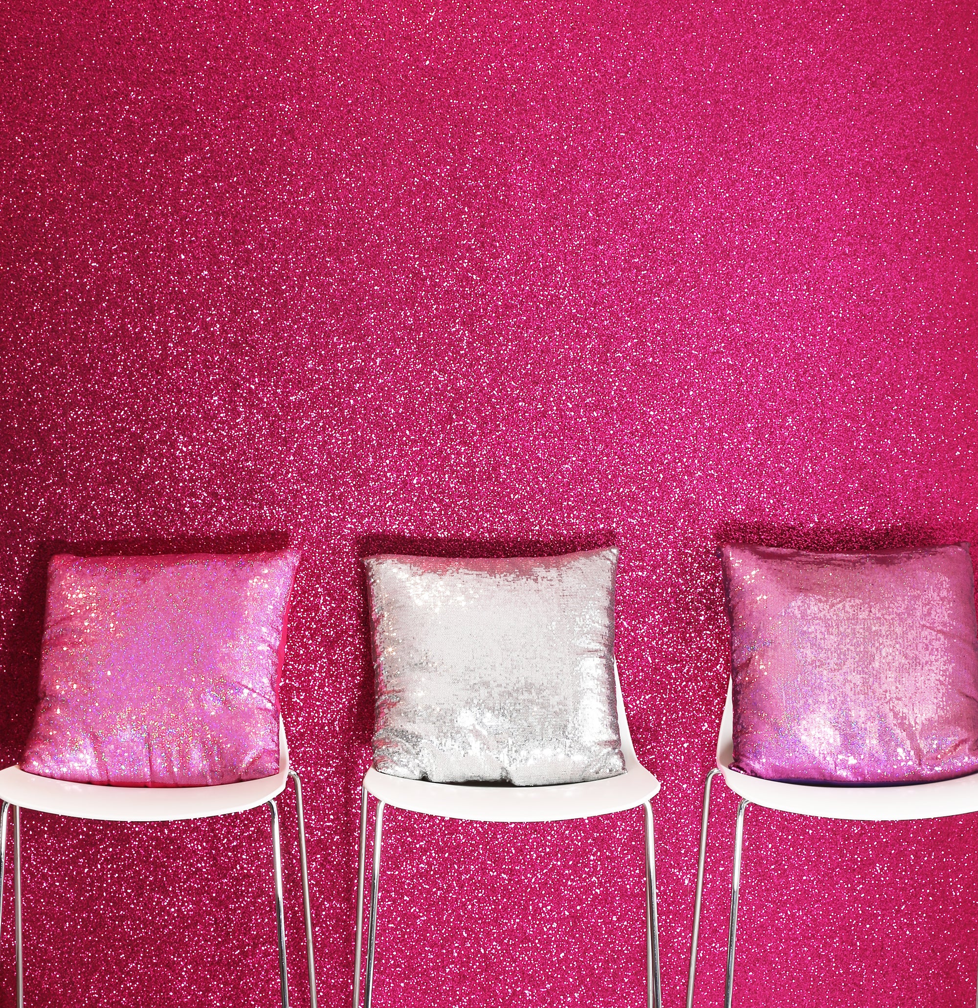 Sequin Sparkle Hot Pink Wallpaper