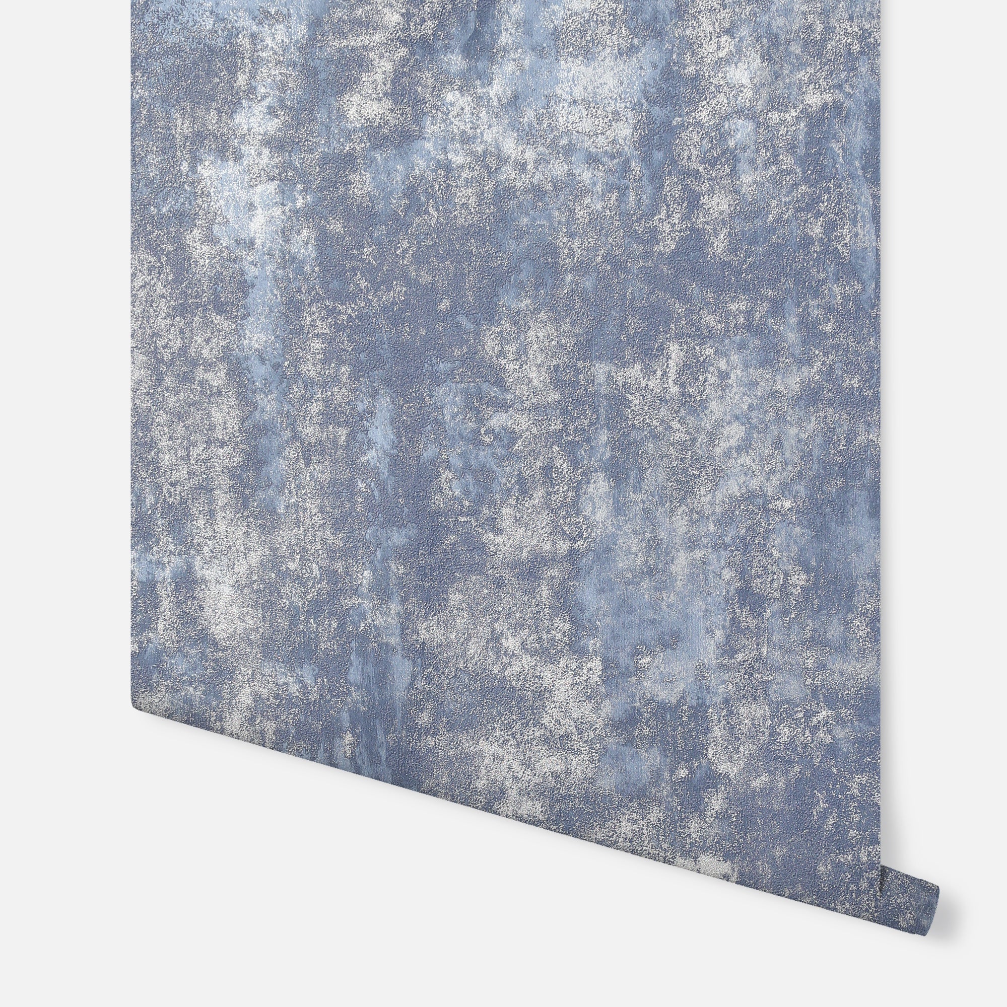 Stone Textures Navy/Silver Wallpaper