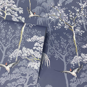 Japanese Garden Blue Wallpaper