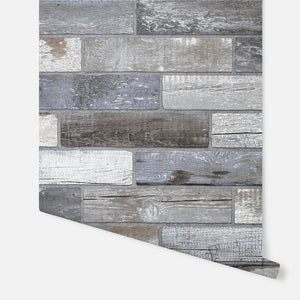 Rustic Wood Neutral Wallpaper