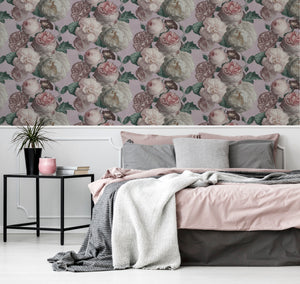 Highgrove Floral Blush Pink Wallpaper