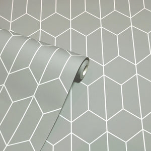 Linear Geo Grey Wallpaper