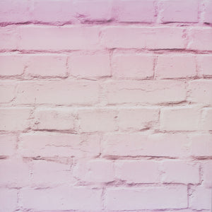 Ombre Brick Pastel Pink Wallpaper