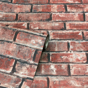 Carnforth Brick Red Wallpaper