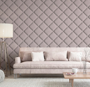 Wood Trellis Pink Wallpaper