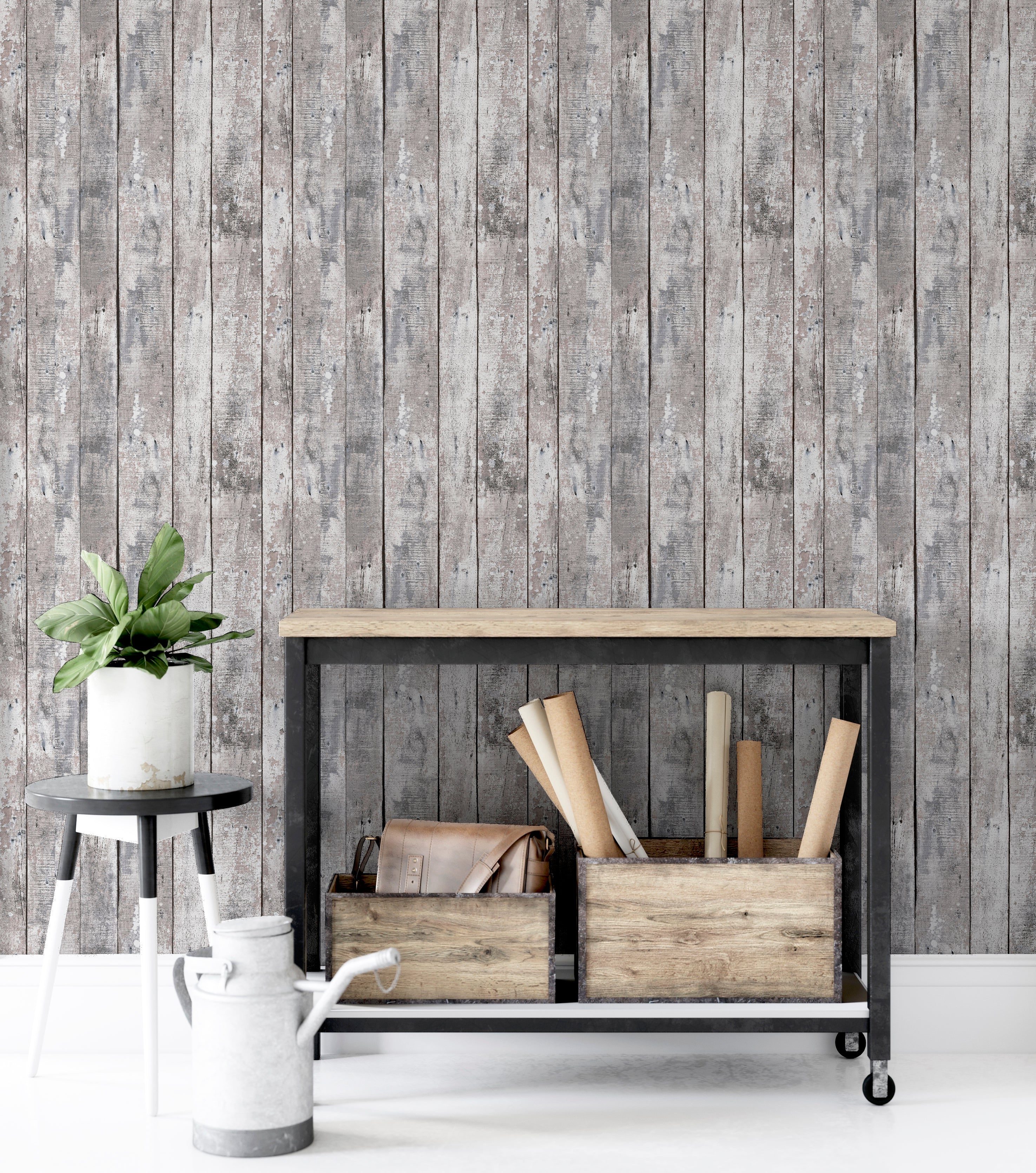 Odell Wood Natural Wallpaper