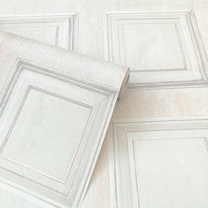 Rustic Panel Grey Wallpaper