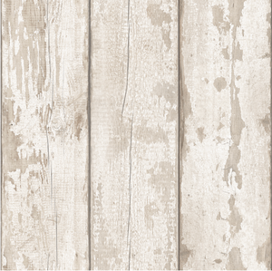 Artistick White Washed Wood Wallpaper