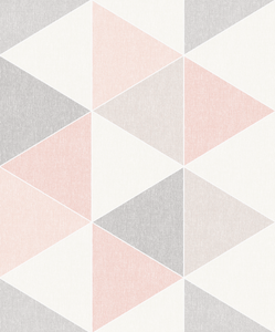 Scandi Triangle Pink Wallpaper